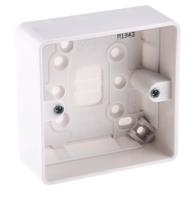 k2140-whi MK Electric Logic Plus White Gloss Back Box, BS, IP20, 1 Gangs, 87 x 87 x 30mm