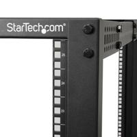 4postrack25u StarTech.com Black 25U Steel Server Rack , with 4-Post Frame