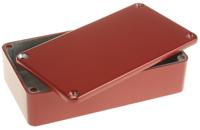1590brd Hammond 1590 Series Red Die Cast Aluminium Enclosure, IP54, Red Lid, 113 x 60 x 31mm