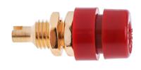 930166701 Hirschmann Test & Measurement Red Female Banana Socket, 4 mm Connector, Solder Termination, 32A, 30 V ac, 60V dc, Gold
