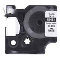 18484 Dymo Black on White Label Printer Tape, 5.5 m Length, 19 mm Width