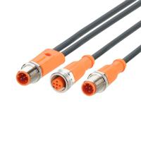 evc801 ifm electronic Male 5 way M12 to Female 5 way M12 Communication Cable, 2 m