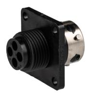 utg0104sh Souriau Sunbank by Eaton Circular Connector, 4 Contacts, Flange, Standard Connector, Plug, Female, IP65, UTG Series