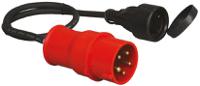 147503006 Kopp IP44 Black Industrial Power Connector Adapter, Rated At 16A, 400 V