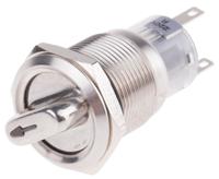 877-1974 RS PRO, 2 Position on-on Rotary Switch, 5 A @ 250 V ac, Quick Connect, Solder