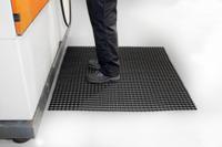 cs010905 Coba Europe Black Anti-Slip PVC Mat, Cross Ribbed Finish 5m x 0.9m x 12mm