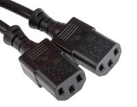 178-9803 RS PRO Straight IEC C13 x 2 Socket to Right Angle CEE 7/7 Plug Power Cord, 2.5m