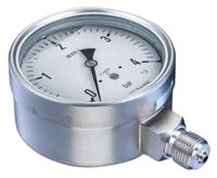 mex5d31b20 Bourdon Analogue Pressure Gauge 6bar Bottom Entry 100mm Outside Diameter, UKAS