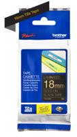 tze-344 Brother Gold on Black Label Printer Tape, 8 m Length, 18 mm Width