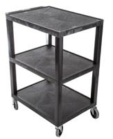 225-5971 RS PRO 3 Shelf PE Trolley, 610 x 460mm, 150kg Load