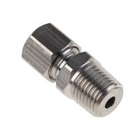 178-0965 RS PRO 1/4 BSPT Compression Fitting for Use with Thermocouple or PRT Probe, 4mm Probe
