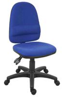 197-0399 RS PRO Blue Fabric Typist Chair, 150kg Weight Capacity