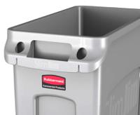 fg354007grn Rubbermaid Commercial Products Slim Jim 23gal Green Polypropylene Waste Bin
