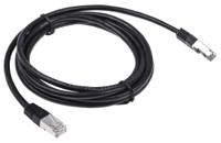 411-245 RS PRO, 2m Cat6, Black RJ45 to Male RJ45 Male, S/FTP Shielded, Terminated PVC Sheath