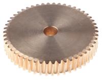 521-6979 RS PRO Bronze 1 Module Worm Wheel Gear 50 Tooth30mm Hub Dia., 50mm Pitch Dia. 20mm Face
