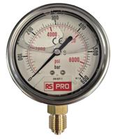 179-997 RS PRO BSP 1/4 Analogue Pressure Gauge 600bar Bottom Entry 63mm Outside Diameter