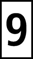 531-15374-hods50-9-pvc-wh HellermannTyton HODS50 Slide On Cable Marker, Black on White, Pre-printed "9", 1.7 → 3.6mm Cable, 531-15374