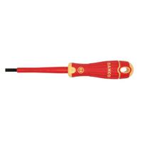 b196065150 Bahco Slotted  Screwdriver, 6.5 x 1.2 mm Tip, 150 mm Blade, VDE/1000V, 255 mm Overall