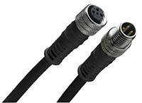1200070472 Brad from Molex Female 4 way M12 Micro Change to Male 4 way M12 Micro Change Sensor Actuator Cable, 0.60 m