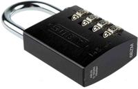 34605-14540-black ABUS 145/40 Combination Weatherproof Aluminium Combination Padlock, 6mm Shackle, 41.5mm Body