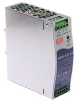 wdr-120-24 MEAN WELL WDR Switched Mode DIN Rail Power Supply, 180 → 550V ac ac Input, 24V dc dc Output, 5A Output, 120W