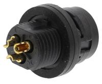hr30-6r-3p71 Hirose Circular Connector, 3 Contacts, Panel, Miniature Connector, Socket, Male, IP67, IP68, HR30 Series