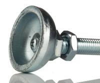 3842536470 Bosch Rexroth M12 Thread Galvanised Steel Adjustable Foot, 44mm 10mm Groove