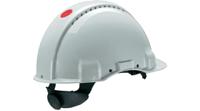 g3000nuv-vi 3M White Hard Hat, AdjustableVentilated