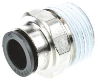 3175-10-21 Legris LF3000 Series Straight Threaded Adaptor, R 1/2 Male to Push In 10 mm, Threaded-to-Tube Connection Style