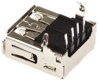 a-usbsa ASSMANN WSW Right Angle, Through Hole, Socket- Single Port Type A USB Connector