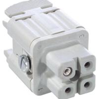 10421000 Epic Contact Heavy Duty Power Connector Insert, 10A, Female, H-A Series, 3 Contacts