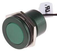 898-7740 RS PRO Green Panel Mount Indicator, 220V ac, 22mm Mounting Hole Size, Lead Wires Termination, IP67