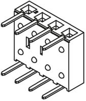 bcs-104-l-s-he Samtec BCS Series Right Angle Through Hole Mount PCB Socket, 4-Contact, 1-Row, 2.54mm Pitch, Through Hole Termination