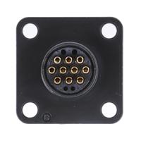 hr34b-12wra-10p Hirose Circular Connector, 10 Contacts, Panel, Miniature Connector, Socket, Male, IP67, IP68, HR34B Series