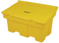 162-2912 RS PRO 200L Yellow Flip Polyethylene Grit Bin