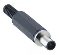 1636-07 Lumberg, 1636 DC Plug Rated At 10.0A, 24.0 V, Cable Mount, length 71.1mm, Nickel