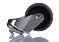 3842541238 Bosch Rexroth M12 Thread Plastic Castor Wheels, 10mm Groove