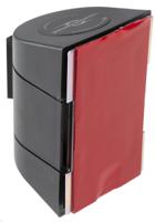 897g-33-d3-gmwc Tensator Red & White Plastic Retractable Barrier, 4.6m, Red, White Tape