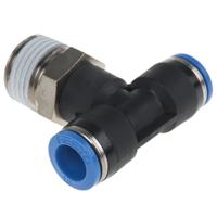 qst-12-10 Festo QS Series Tee Threaded Adaptor, Push In 10 mm to Push In 10 mm, Threaded-to-Tube Connection Style, 190672