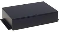 rnd-455-00838 RND RND 455 Series Black Aluminium Alloy General Purpose Enclosure, IP66, Flanged, Black Lid, 222.3x146.1x55.5mm