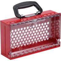 slimview-lock-box-12-padlock-red Brady 12 Padlock Lockout Station