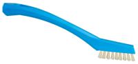 44023 Vikan Extra Hard Bristle Blue Scrubbing Brush, 11mm bristle length, PET bristle material