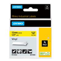 18432 Dymo Black on Yellow Label Printer Tape, 5.5 m Length, 12 mm Width