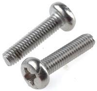 528-930 RS PRO Pozi M6 Pan A2 304 Stainless Steel Machine Screws DIN 7985 x 25.0mm