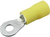 fvws55-4lf JST, FV Insulated Ring Terminal, M4 (#8) Stud Size, 2.6mm² to 6.6mm² Wire Size, Yellow
