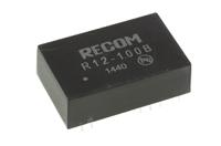 r12-100b Recom R12 DC-DC Converter, 55 → 135V dc/ 50mA Output, 10 → 14 V dc Input, 5W, Through Hole, +70°C Max
