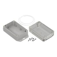 206-9098 RS PRO Light Grey Polycarbonate Enclosure, IP65, Transparent Lid, 121.4 x 81.6 x 60.2mm