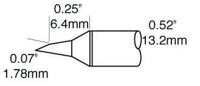sttc-147p Metcal STTC 1.78 mm Hoof Soldering Iron Tip for use with MX-H1-AV, MX-RM3E