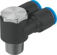 qsylv-14-8 Festo Y Threaded Adaptor, Push In 8 mm to Push In 8 mm, Threaded-to-Tube Connection Style, 153193