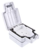 k56480whi MK Electric White 1 Gang Plug Socket, 2 Poles, 13A, Type G - British, Outdoor Use